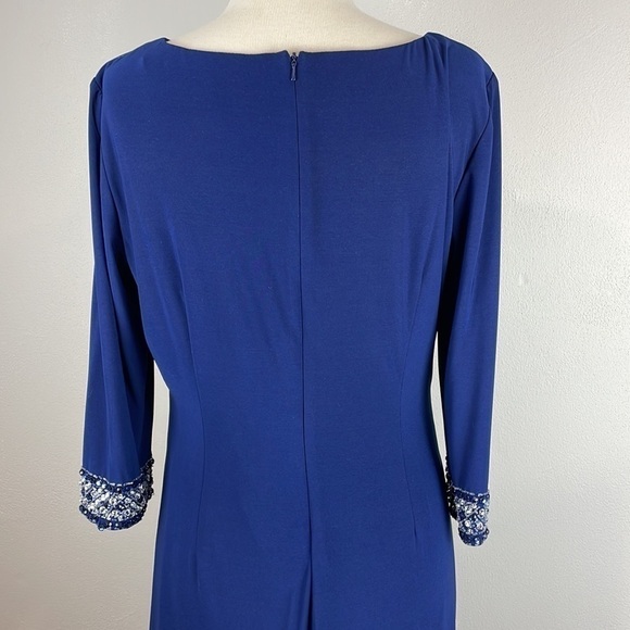 ALEX Evenings Jeweled Cuff Column Formal Gown - Picture 11 of 15